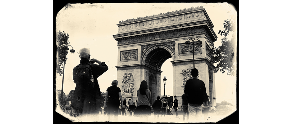 Arc De Triomphe, Paris, vintage photo effect. Steve Lubetkin Photo, Copyright ©2013. Used by permission.