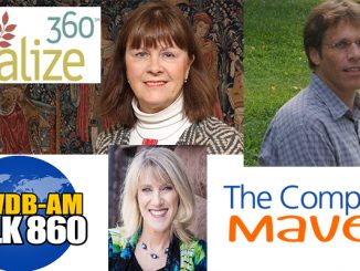 Boomer Radio guests this week are (clockwise from top left): Diane Cox and Neil Beresin from Vitalize360.org; and Nancy Isaacs, the Computer Maven