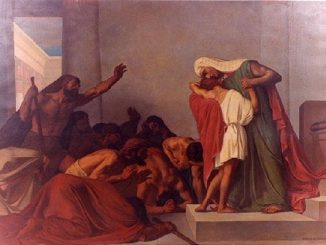 "Joseph recognized by his brothers," León Pierre Urbain Bourgeois, 1863