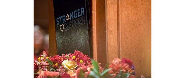 Logo seen at memorial service at Tree of Life Synagogue, Pittsburgh, PA (PA Gov. Tom Wolf official photos via Flickr.com)