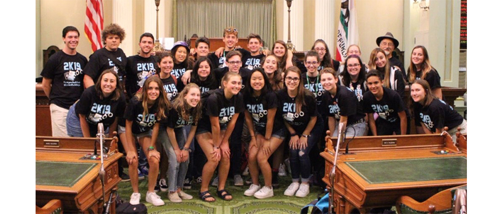 Sandy Taradash's granddaughter joined friends from Camp Newman’s Hevrah group of 15-year-olds lobbying in Sacramento for Criminal Justice and Immigration Reform