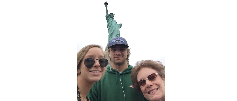 June, 2019, with my grandkids in NYC. “I felt tears run down my face as I saw the Statue of Liberty. I didn’t know I’d get so emotional.”