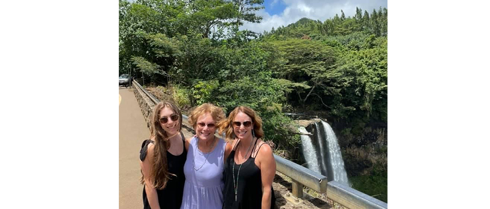 Sandy Taradash, center, enjoys an unexpected trip to Hawaii with her daughter and granddaughter.