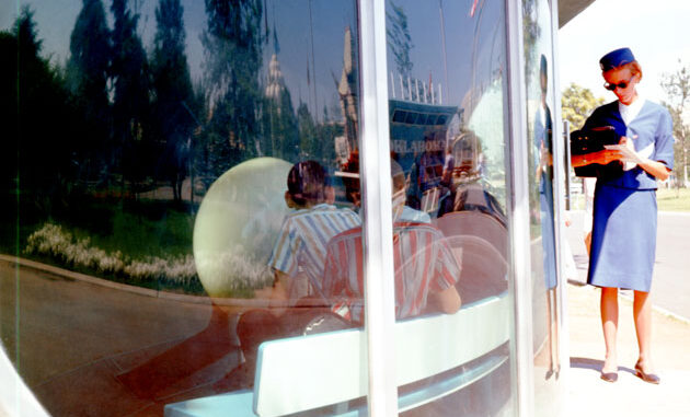 Baby boomers may remember waiting on line to use the Bell System "PicturePhone" kiosk at the 1964-1965 New York World's Fair. (Maurice Lubetkin Photo/Used by permission)