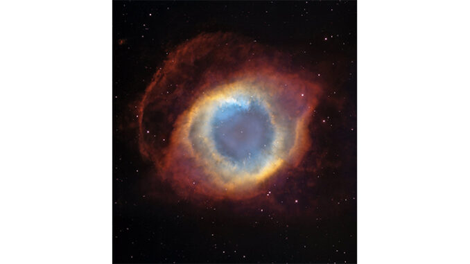 NASA image from the Hubble Space Telescope shows the Helix Nebula, NGC 7293, sometimes referred to as the "Eye of God" nebula. Credit: NASA, ESA, and C.R. O'Dell (Vanderbilt University)