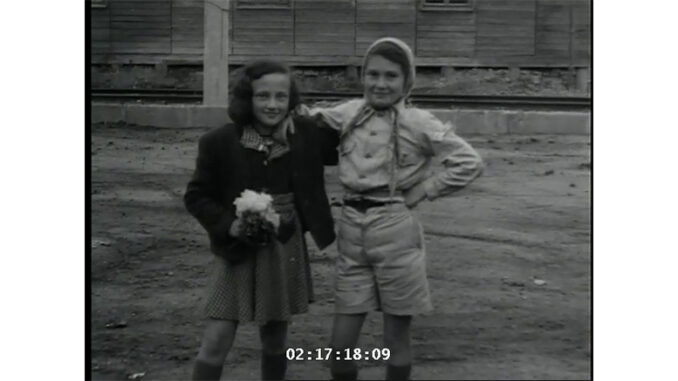 Orphaned Jewish children return home from Buchenwald, 1945, newsreel footage from United States Holocaust Memorial Museum. (Accession Number: 1994.119.1; RG Number: RG-60.0844 ; Film ID: 828, page https://collections.ushmm.org/search/catalog/irn1000754)